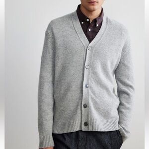 Men's Gray Cardigan Sweater